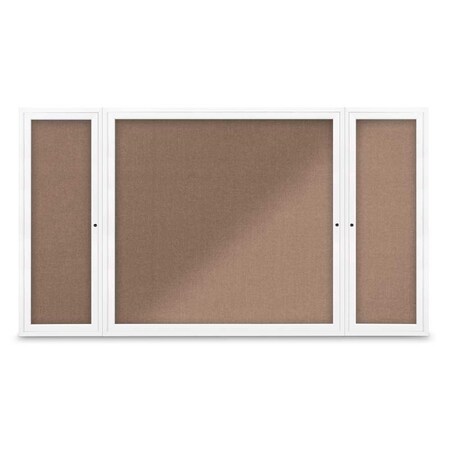 United Visual Products Indoor Enclosed Combo Board, 48"x36", Gold Frame/Burgundy & Buff UVCB4836G-BURGUN-BUFF